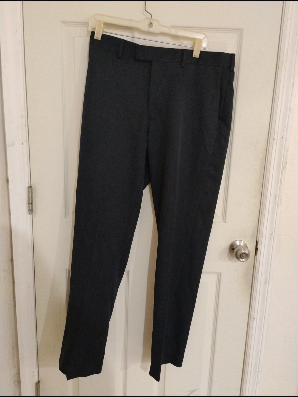 Structure Men's Charcoal Straight-Leg Dress Pants